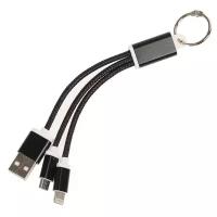 Переходник/адаптер Luazon micro USB - Lightning - USB, черный