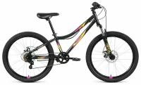 Подростковый велосипед Forward Iris 24 2.0 D (2022) 24 Черно-розовый (126-155 см)
