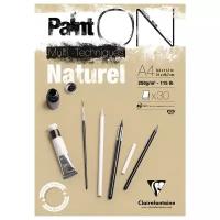 Альбом для смешанных техник Clairefontaine Paint'On Naturel 29.7 х 21 см (A4), 250 г/м², 30 л. коричневый/бежевый A4 29.7 см 21 см 250 г/м²