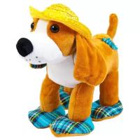 Мягкая игрушка ABtoys Собака в соломенной шляпе