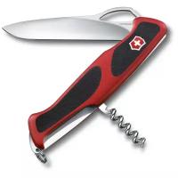 Нож перочинный VICTORINOX RangerGrip 63, 130 мм, 5 функций, с фиксатором лезвия, красный с чёрным