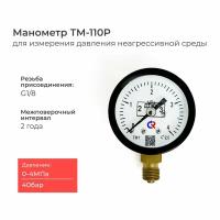 Манометр ТМ-110P.00(0-4 MРа)G1/8 класс точности 2,5 диаметр 40 мм