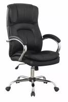 Офисное кресло College BX-3001-1 макс. нагрузка 120 кг, обивка кожа PU, каркас хромированный BX-3001-1/Black черный