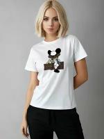 Футболка женская Printech Woman "Микки Маус Минни Mickey Mouse Луи Дисней Гуффи" Белая L FJ-GB20P82/WH-L