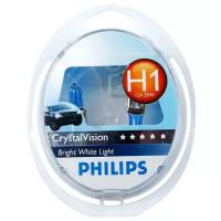 Лампа автомобильная галогенная Philips Crystal Vision P-12258CV2 H1 55W P14,5s 4300K 2 шт
