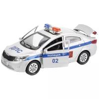 Легковой автомобиль ТЕХНОПАРК Kia Rio Полиция (RIO-POLICE) 1:32, 12 см, белый