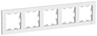 Рамка 5-постовая для розеток и выключателей Schneider Electric/Systeme Electric AtlasDesign белый шнайдер ATN000105