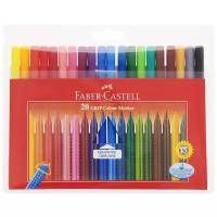 Фломастеры Faber-Castell "Grip", 20цв., трехгранные, смываемые