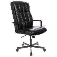 Кресло руководителя Easy Chair 562 TR рец. кожа черная, металл (детали в спинке)