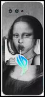 Силиконовый чехол на Asus ROG Phone 5S / Асус Рог Фон 5S "Mona Lisa sucking lollipop"