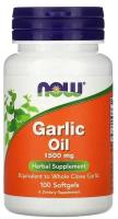 Капсулы NOW Garlic Oil, 80 г, 100 шт