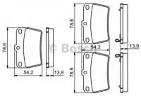 Колодки тормозные задние дисковые к-кт BOSCH 0986494350