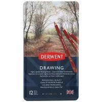 Derwent Цветные карандаши Drawing, 12 цветов (0700671) синий