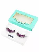 Luxury Lashes Накладные ресницы черно-фиолетовый с клеем