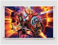 Постер плакат для интерьера "Фильм: Стражи Галактики. Guardians of the Galaxy. Комиксы Марвел"/ Декор дома, офиса, бара. A3 (297 x 420 мм)