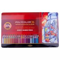 KOH-I-NOOR Карандаши цветные Polycolor, 36 цветов (3825036002PL)