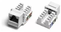 Вставка KJ2-8P8C-C5e-90-WH Keystone Jack RJ45(8P8C) кат. 5e Dual IDC бел. Hyperline 16289