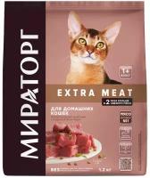 Сухой корм Winner EXTRA MEAT для домашних кошек старше 1 года, с говядиной
