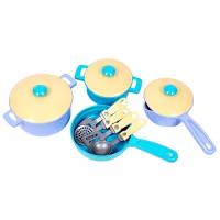 Набор посуды ТехноК 4432 голубой/бежевый/серый