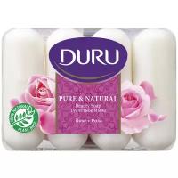 DURU PURE&NAT мыло Роза(э/пак)4*85г