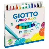 GIOTTO Набор фломастеров Turbo Maxi (076200), черный, 12 шт