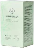 Прокладки ежедневные ультрамягкие SUPERGREEN, XS размер 40 шт. 16 см