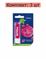 Nivea Бальзам для губ Вишневое сияние, 4,8 г., 3 шт