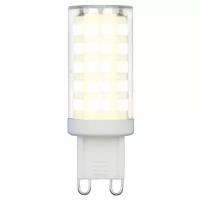 Светодиодная лампа Uniel LED-JCD-9W/4000K/G9/CL GLZ09TR прозрачная. Белый свет (4000К). Картон. ТМ