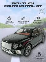 Коллекционная машинка игрушка металлическая Bentley Bentayga Звездное небо для мальчиков масштабная модель 1:24 черная