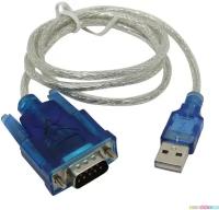 Кабель ORIENT USB - COM (USS-102N), 0.8 м, бесцветный/синий