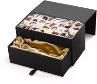 Коробка шоколадных конфет ручной работы Фраде/Frade - двойное удовольствие шампанское (на 40 конфет), черная
