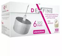 Иглы Ime-dc универсальные для шприц-ручек DEXFINE 32G x 6мм №100