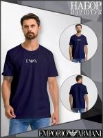 Набор мужских футболок 2в1 темно-синий Emporio Armani 111267_CC715 27435 XL (52)