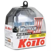 Лампа автомобильная галогенная KOITO Whitebeam III P0752W H3 4000K 12V 55W (100W) P43t-38 4000K 2 шт