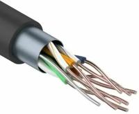 Кабель витая пара F/UTP 5e кат. 4 пары Rexant 01-0146-1 PE, 4PR, 24AWG, OUTDOOR, SOLID, черный, 305м (коробка)