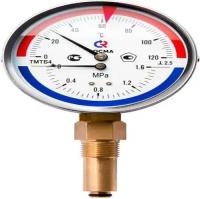 Термоманометр радиальный ТМТБ-31Р.2, 0...150С, 0...0,6 МРа 1/2' кл.2.5 | код 2344 | росма ( 1шт )