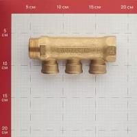 Коллектор Tiemme (1910023) 1 ВР(г) х 3 выхода 1/2 ВР(г) х 1 НР(ш)