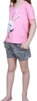 Комплект одежды МАХИС, футболка и шорты, повседневный стиль, размер 110-116, розовый