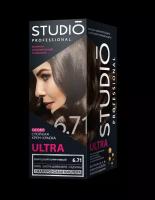 БИГ/Клевер Стойкая краска для седых волос Studio Ultra 6.71 Холодный коричневый 120 мл