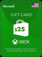 Пополнение счета Xbox на 25 USD ($) Америка / Код активации USD / Подарочная карта Иксбокс / Gift Card XBOX