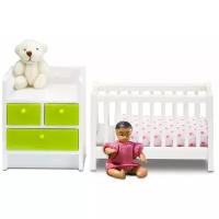 Мебель для домика Lundby Кровать и пеленальный комод 5предметов LB_60209900