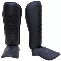 Шингарды, защитные щитки на голень, ноги, для единоборств, тайского бокса Venum Challenger - Black/Black (XL)