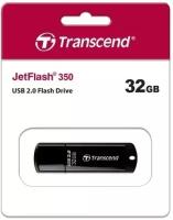 Флеш Диск Transcend 32Gb Jetflash 350 TS32GJF350 USB2.0 черный