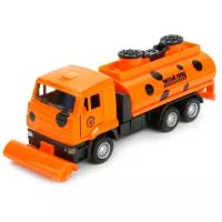 Уборочный грузовик КамАЗ, 14 см, оранжевый