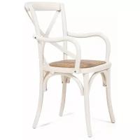 Стул с подлокотниками CROSS (mod.CB2008) (12 375) TetChair дерево береза, 91х55х52см, butter white