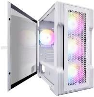 Корпус 1STPLAYER TRILOBITE T3 White / mATX, TG / 4x 120mm LED fans inc. / T3-WH-4F1-W