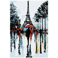 Парочки Парижа Раскраска по номерам на холсте Живопись по номерам