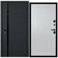 Дверь входная металлическая DIVA ДХ-45 2050х960 Правая Черный кварц - Н10 Белый софт, тепло-шумоизоляция, антикоррозийная защита для квартиры