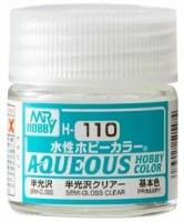 Лак акриловый водоразбавляемый MR.HOBBY Semi-Gloss CLEAR, Полуматовый лак, 10 мл