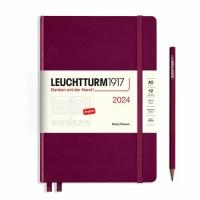 Ежедневник Leuchtturm1917 - 2024г, A5, с расп, портвейн